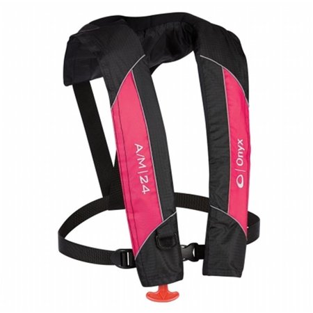 ONYX OUTDOOR A-M-24 Automatic-Manual Inflatable Pfd Life Jacket, Pink ON82068